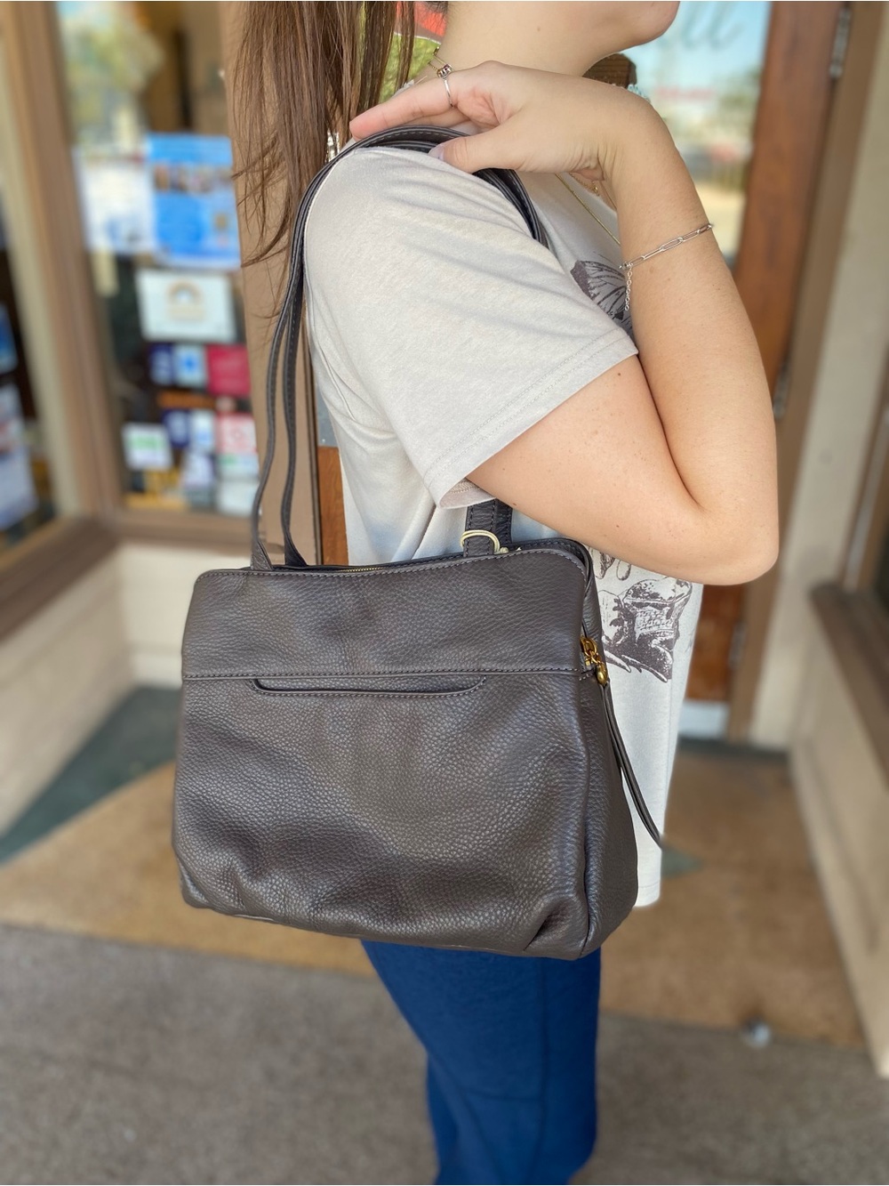 Hobo - Starr Convertible Shoulder in Buffed Leather Mocha (NEW W/ TAGS)